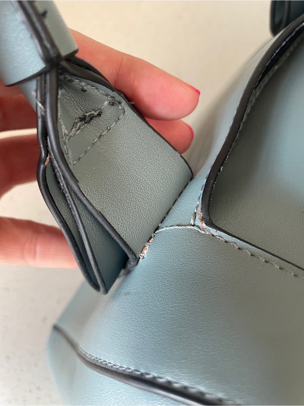 GUC French Connection Dusty Blue Terra Dome Mini Satchel FCUK - Picture 14 of 16